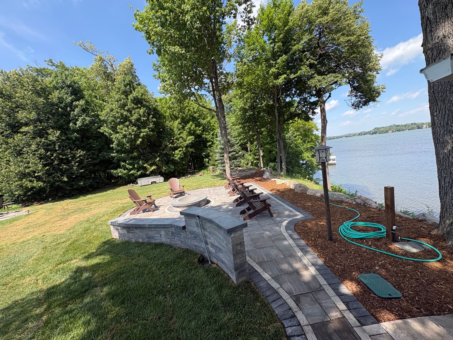 Gallery photos for Cedar Lake Patio and Firepit Build with Boulder Wall: Image #2