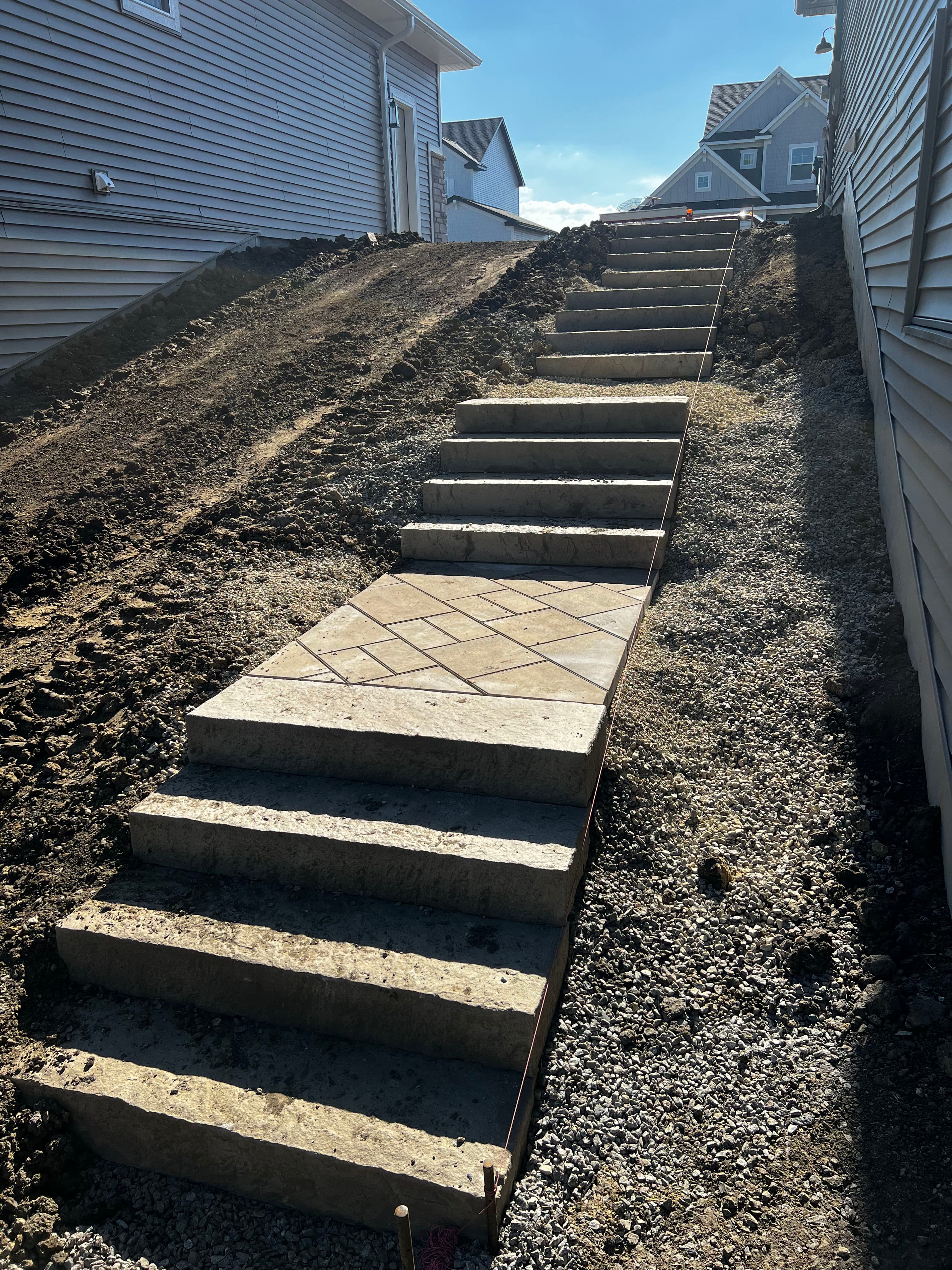 Project Custom Concrete Stair Build in Progress for Delano New Build image