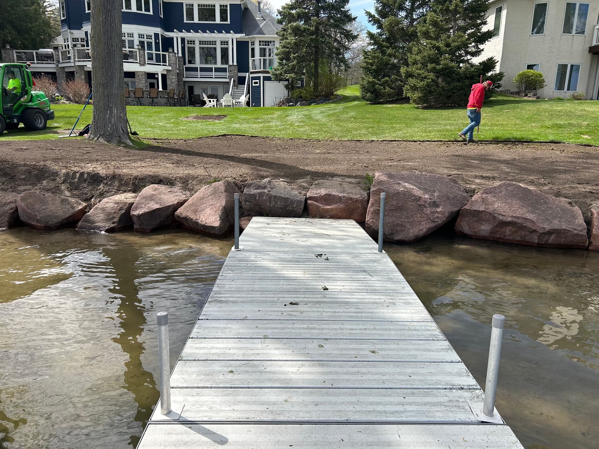 Gallery photos for Lakefront Shoreline Restoration with Large Boulder Riprap: Image #1