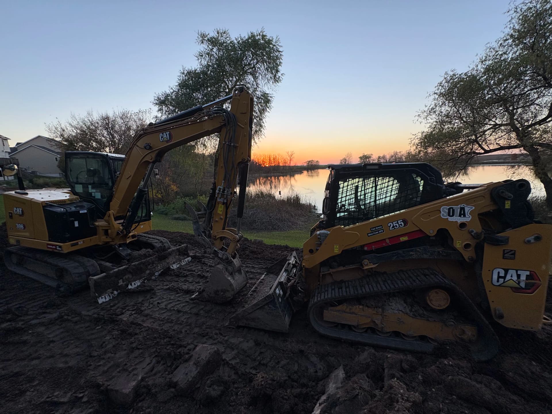 Boulder Wall Build on a Lakefront Property image