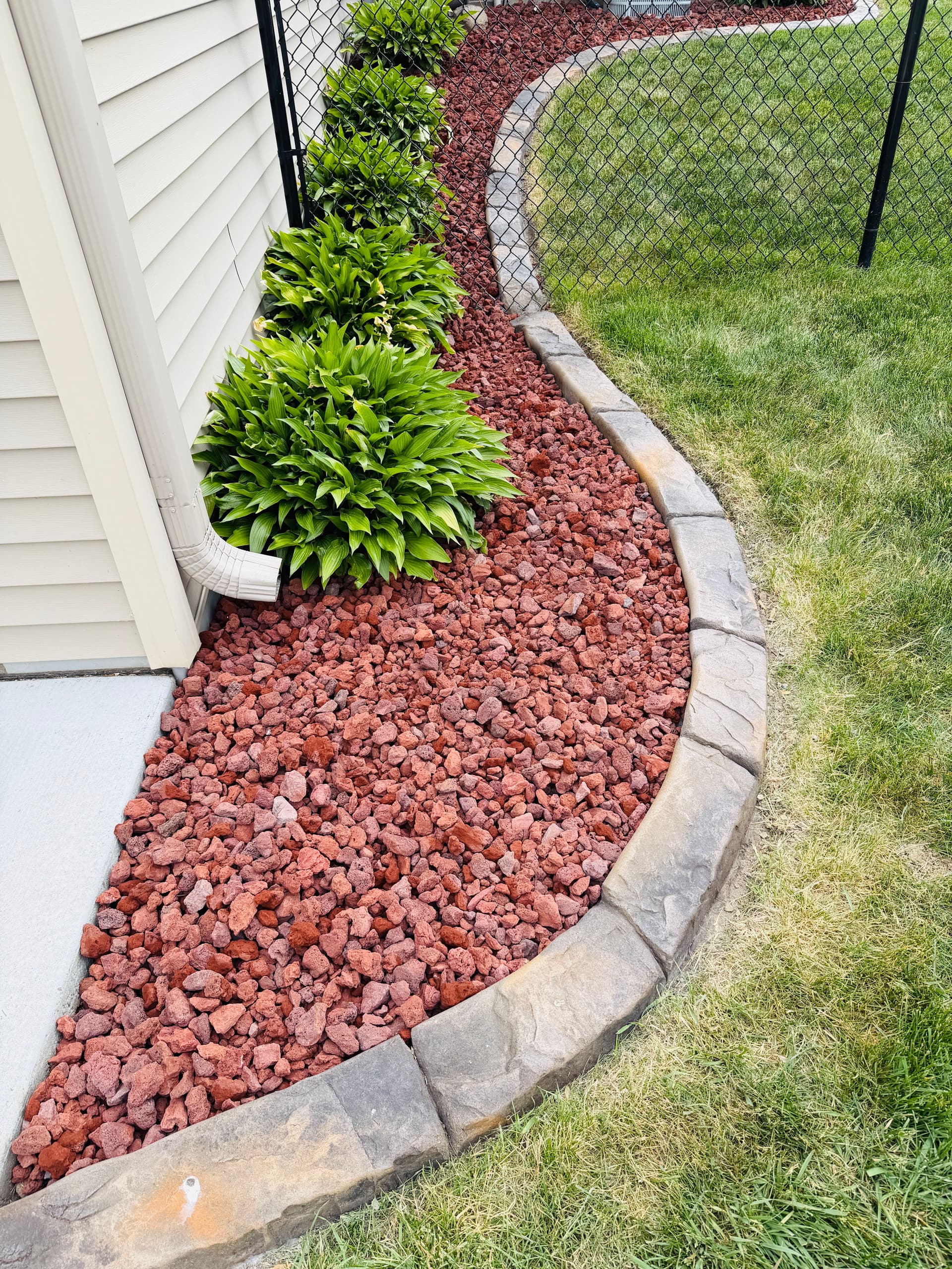 Gallery photos for Landscape Curbing, Rock, and Plants Give This Yard a Sharp New Look: Image #2