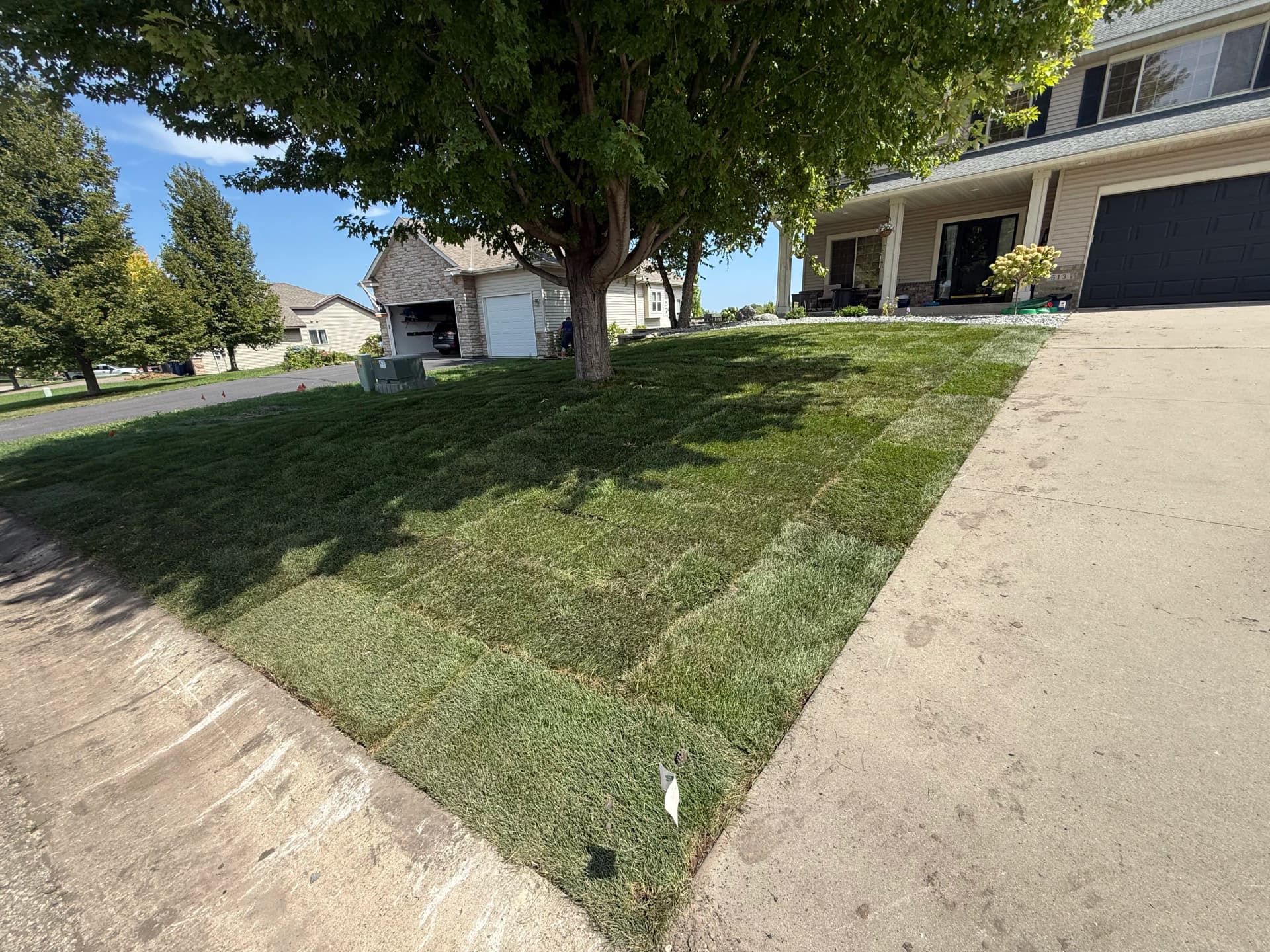 Gallery photos for Retaining Wall, Fresh Sod and Rock Beds in Elko New Market: Image #2