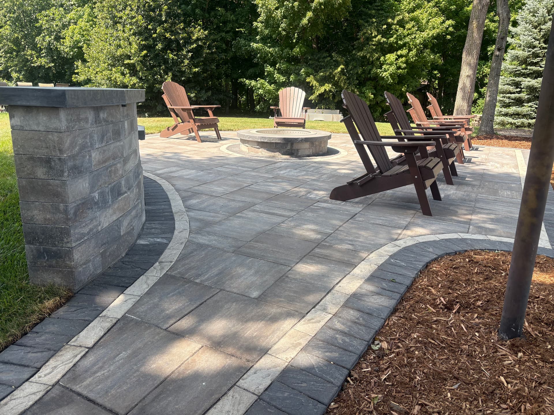 Gallery photos for Cedar Lake Patio and Firepit Build with Boulder Wall: Image #5